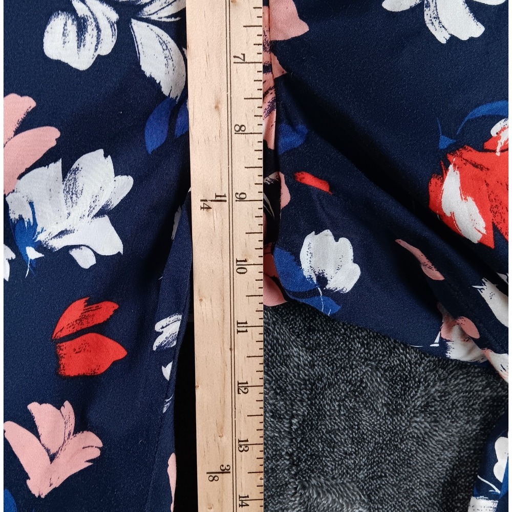 Banana Republic Reegan Floral Print Ankle Pants,‎ 4 Petite, Navy Blue Red - Picture 4 of 7
